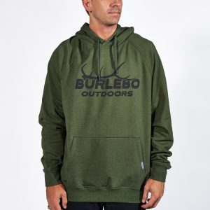 Fleece Hoodie - Elk Horn - Heather Olive