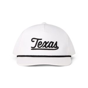 Cap - Texas Script - White