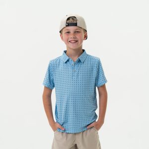 Youth - Performance Polo - Texas - Light Blue