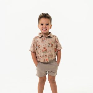 Youth - Performance Polo - Cowboy Up Khaki