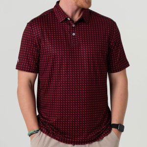 Performance Polo - Georgia - Black & Red