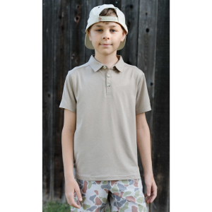 Youth - Performance Polo - Heather Khaki
