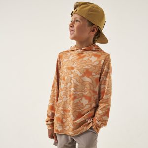 Youth - Performance Hoodie - Orange Texas Camo