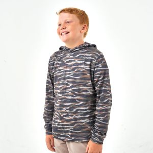 Youth - Performance Hoodie - Tiger Stripe Camo - Wetland