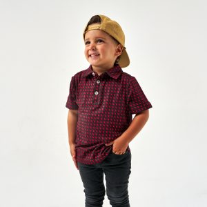 Youth - Performance Polo - Georgia - Black & Red