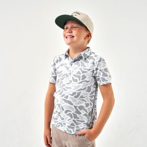 Youth - Performance Polo - White Camo